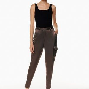 Aritzia Refined Satin Cargo pant